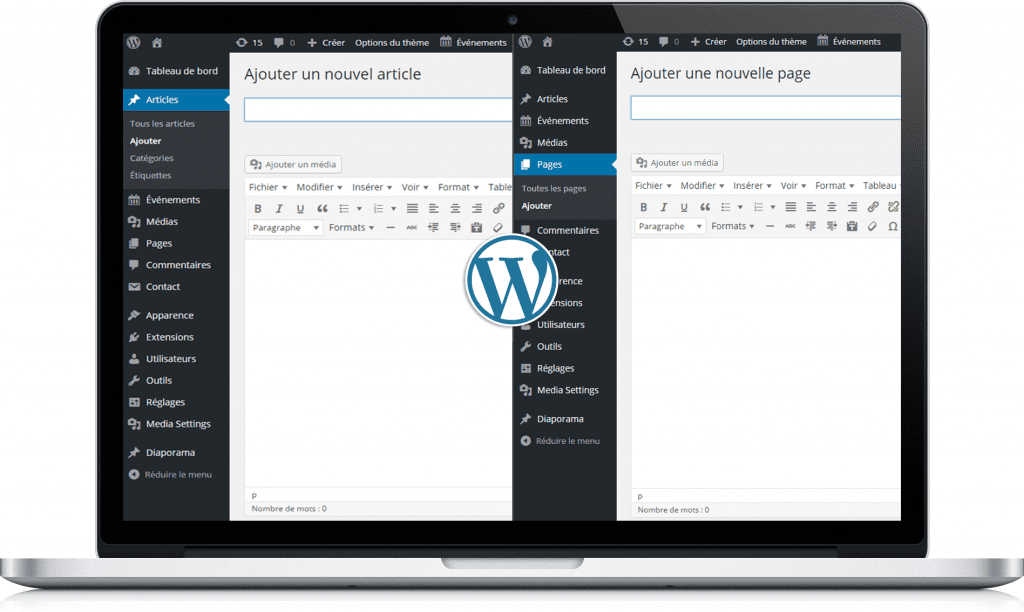 Quelle est la différence entre un article et une page sous WordPress?