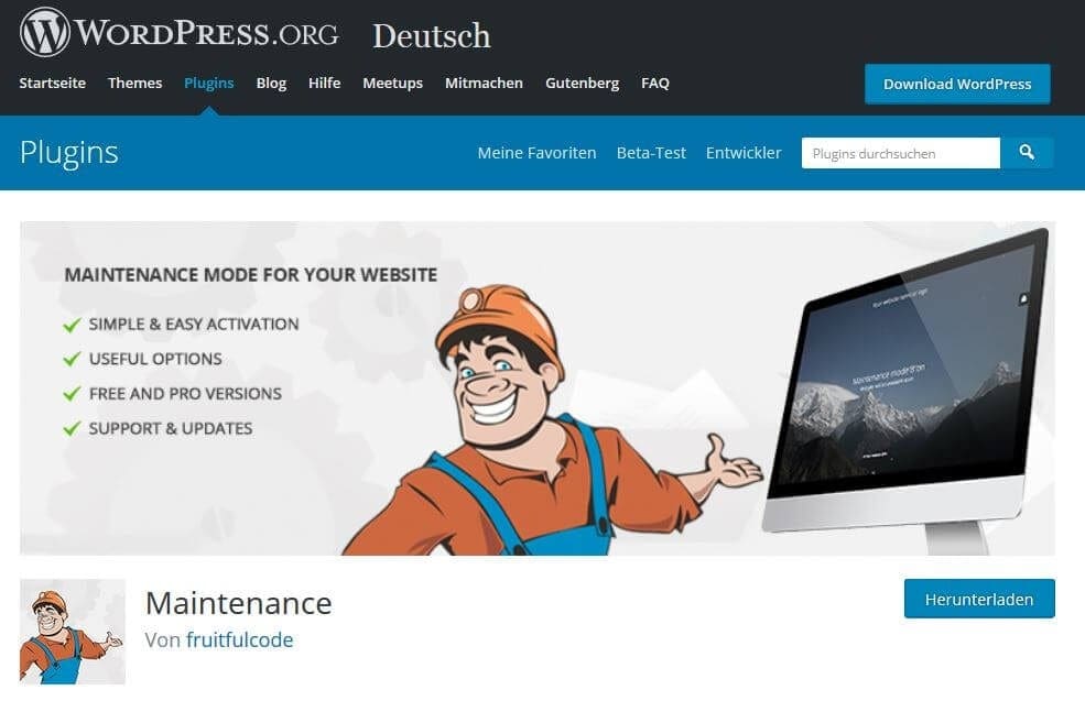 plugin maintenance wordpress