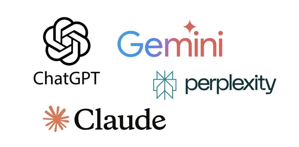 Logos ChatGPT, Gemini, Perplexity & Claude